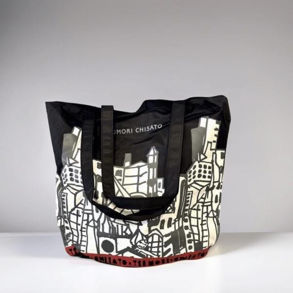 Large Black Strap City View Shopper Bag