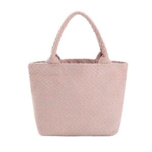 2 Pcs Woven Straw Tote Cosmetic Handbag Set