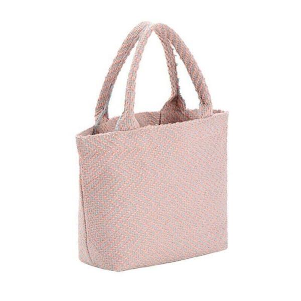 Cute Japanese Pink Cotton Knit Small Handbag