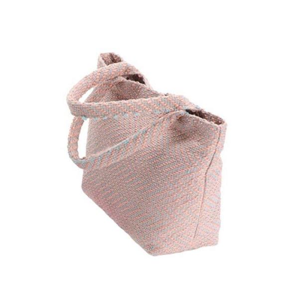 Cute Japanese Pink Cotton Knit Small Handbag