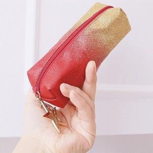 2 Pcs Leather Embroidery Makeup Bags Set