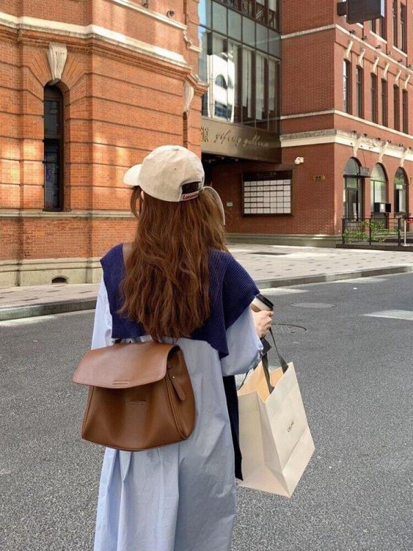 Retro Vintage Brown Leather Casual Messenger Bag