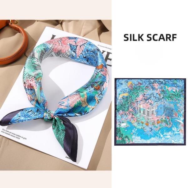 Small Mulberry Silk Graffiti Square Scarf 