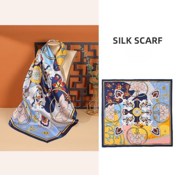 Large Mulberry Silk Graffiti Square Scarf