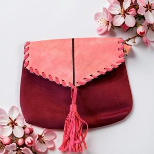 Chiffon Flower Bucket Drawstring Shoulder Bag