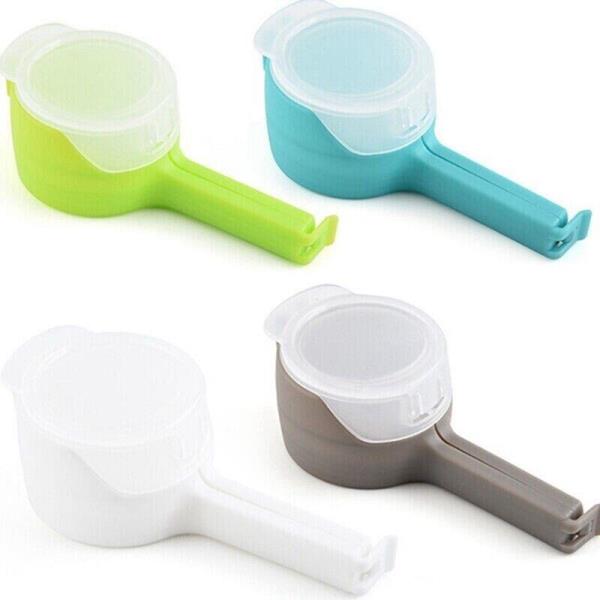 6 Plastic Food Seal Pour Storage Bag Clips