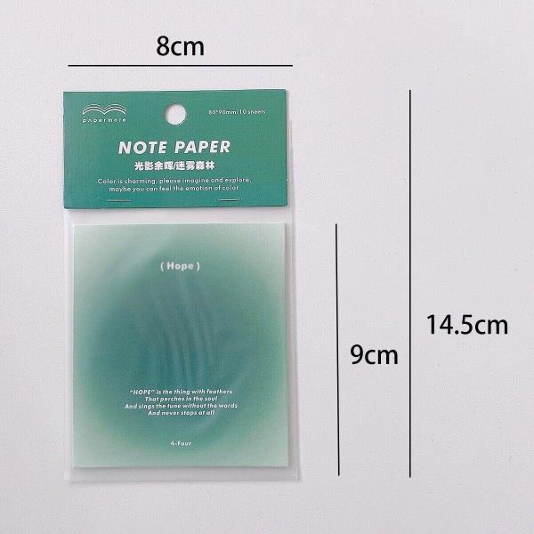 4 Packs Portable Gradient Color Memo Sticky Notes