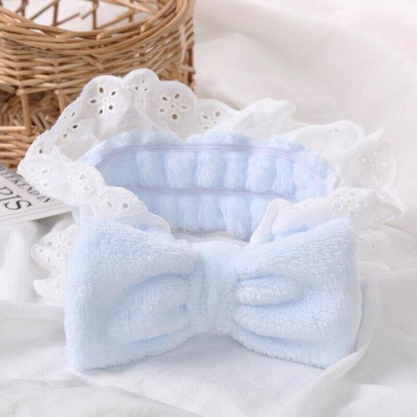 Elastic Lace Bow Makeup Headband