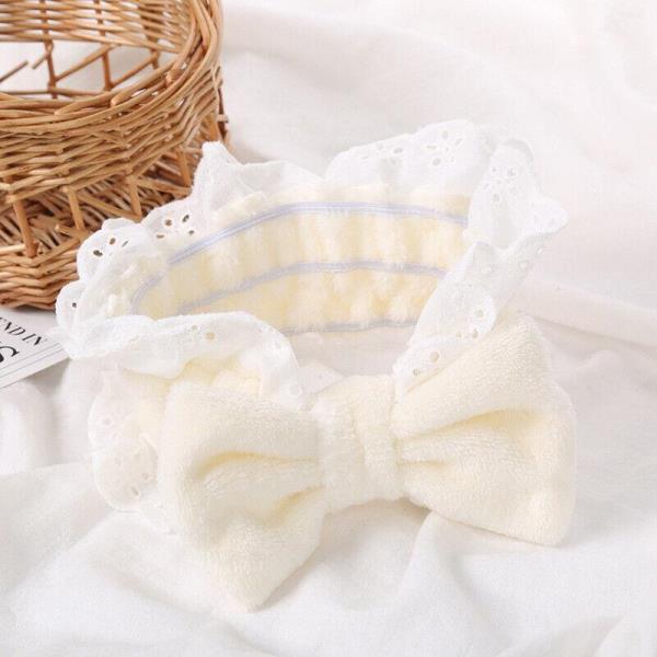 Elastic Lace Bow Makeup Headband