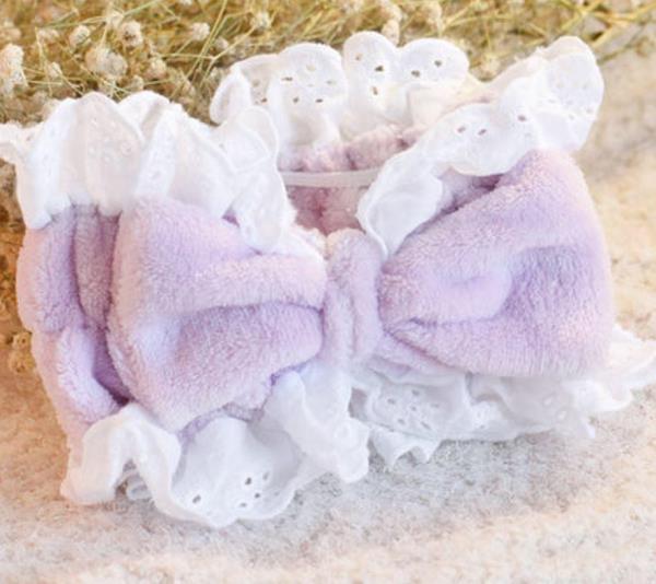 Elastic Lace Bow Makeup Headband