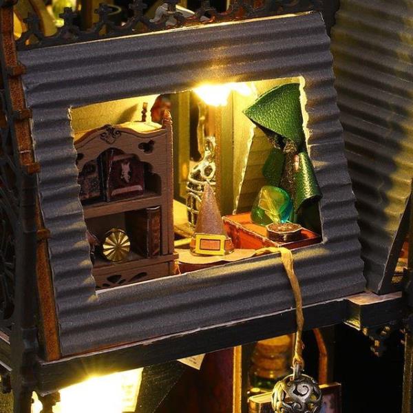 DIY Wood Luna Magic House Handmade Music Miniature Dollhouse