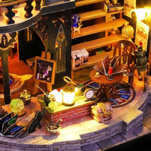 DIY Wood Luna Magic House Handmade Music Miniature Dollhouse