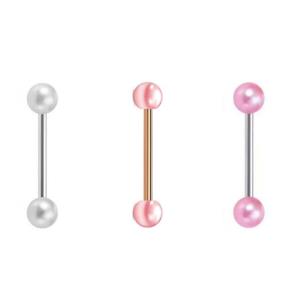 Stainless Steel Acrylic Barbell Bar Tongue Piercing Jewellery