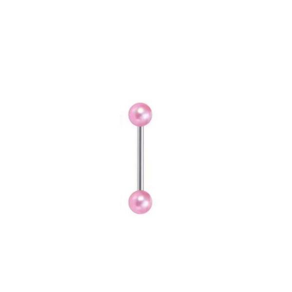 Imitation Pearl Stainless Steel Barbell Piercing Body Jewellery