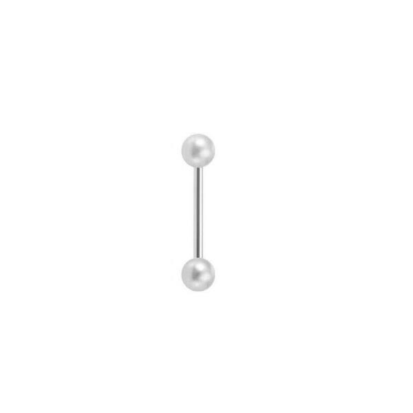 Imitation Pearl Stainless Steel Barbell Piercing Body Jewellery