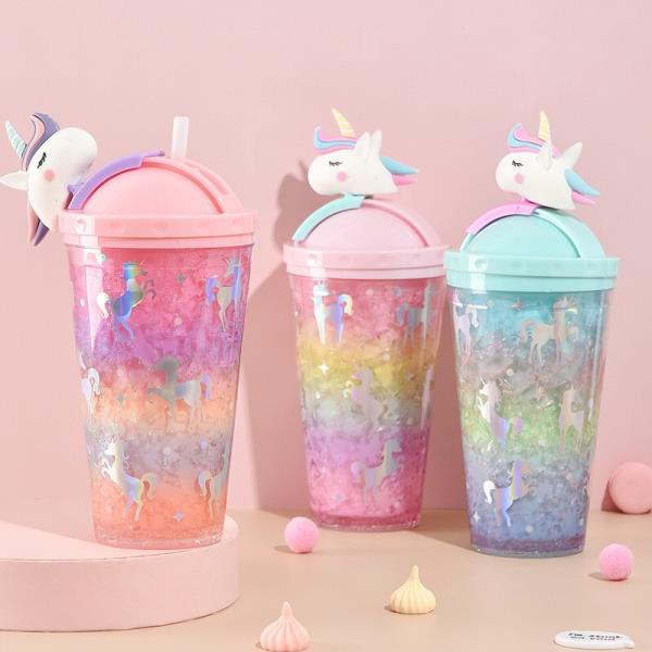 Shimmering Unicorn Sippy Water Bottle