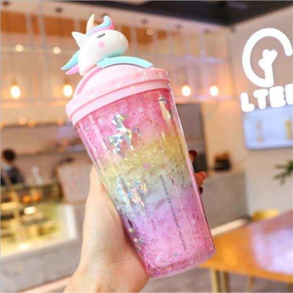 Shimmering Unicorn Sippy Water Bottle