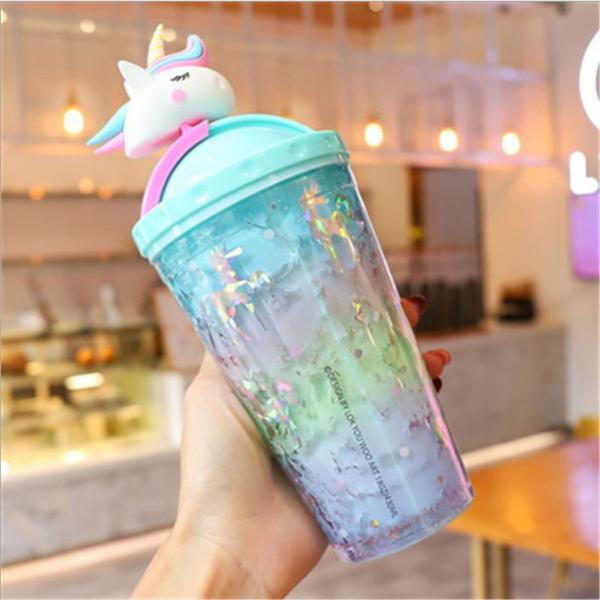 Shimmering Unicorn Sippy Water Bottle