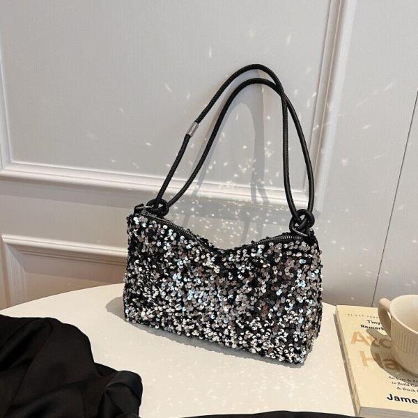 Shiny Portable Sequin Medium Evening Handbag