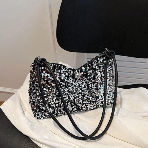 Shiny Portable Sequin Medium Evening Handbag