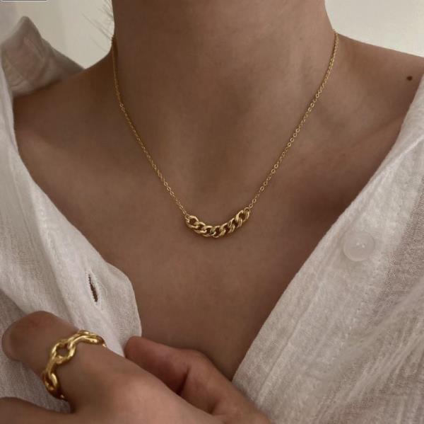 Chic Chain Brass Plated Necklace