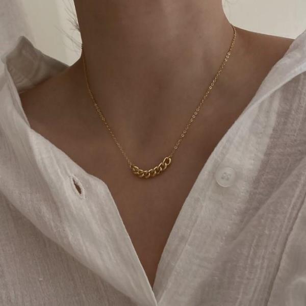 Chic Chain Brass Plated Necklace