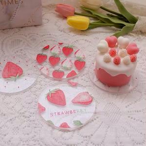 Strawberry Patterned Heat Resistant Acrylic Coaster