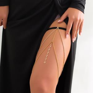 Rhinestone Multi Layer Thigh Chain