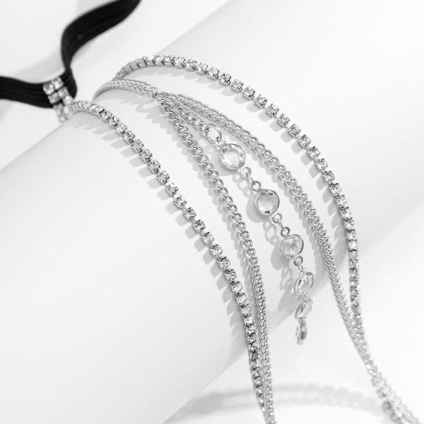 Crystal Tassel Elastic Band Single Thigh Leg Chain