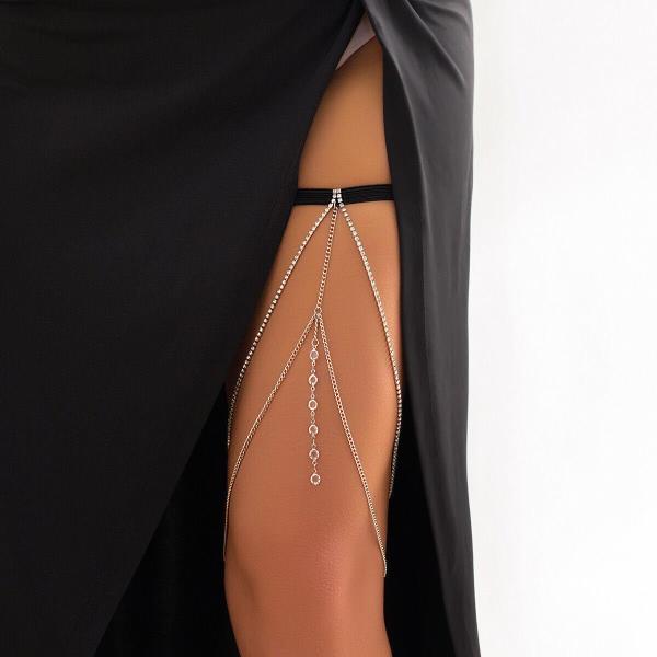 Crystal Tassel Elastic Band Single Thigh Leg Chain