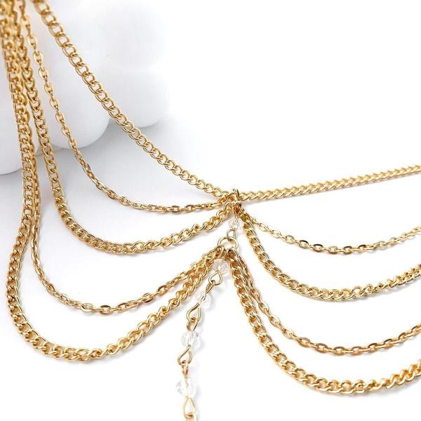 Bohemian Gold Beach Rhinestone Metal Anklet