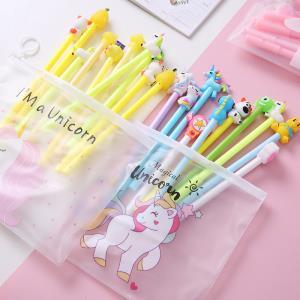 10 Cartoon Unicorn Black Ink Pens