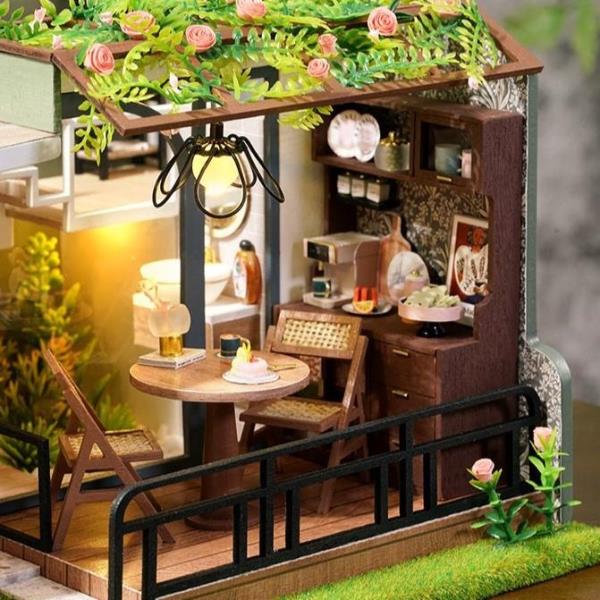 DIY Loft Garden Handcraft Music Miniature Dollhouse