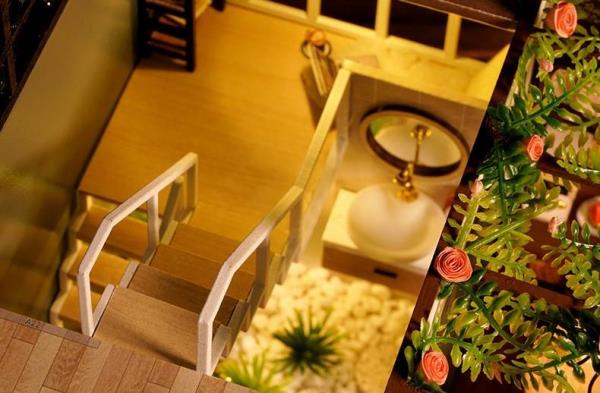 DIY Loft Garden Handcraft Music Miniature Dollhouse