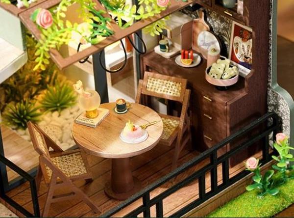 DIY Loft Garden Handcraft Music Miniature Dollhouse