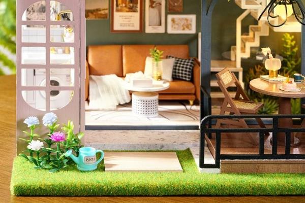 DIY Loft Garden Handcraft Music Miniature Dollhouse