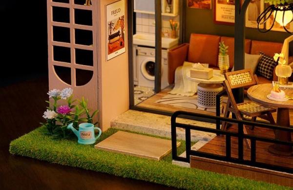 DIY Loft Garden Handcraft Music Miniature Dollhouse