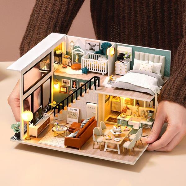 DIY Comfortable Loft Handmade Music Miniature Dollhouse