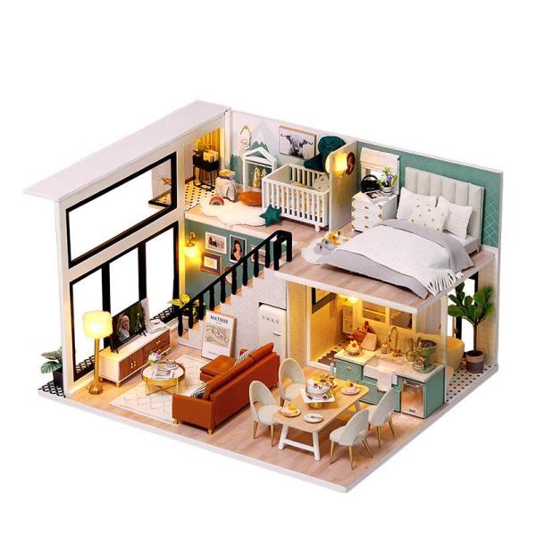 DIY Comfortable Loft Handmade Music Miniature Dollhouse