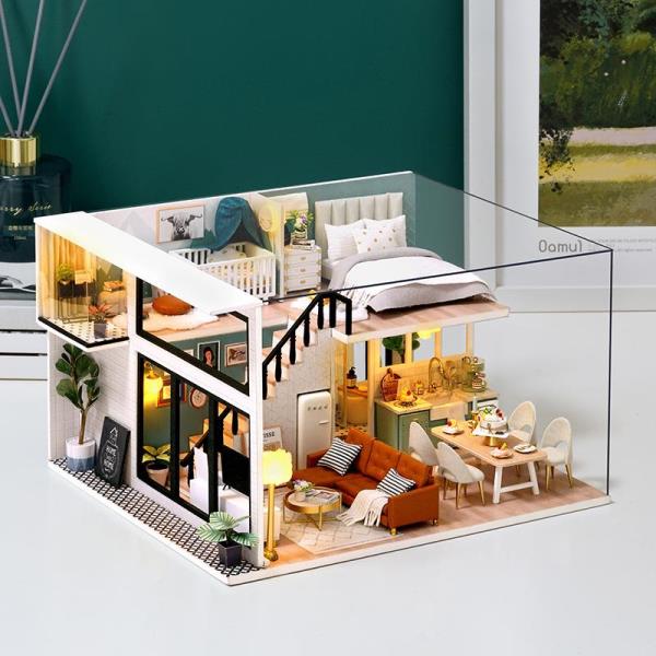 DIY Comfortable Loft Handmade Music Miniature Dollhouse