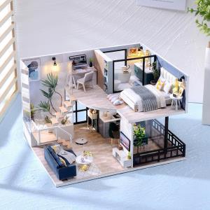 DIY Modern Contracted City Handcraft Music Miniature Dollhouse