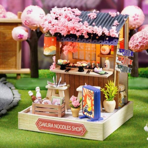 Sakura Noodles Shop DIY Handcraft Miniature Dollhouse