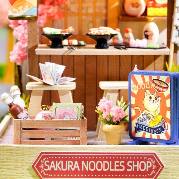 Sakura Noodles Shop DIY Handcraft Miniature Dollhouse