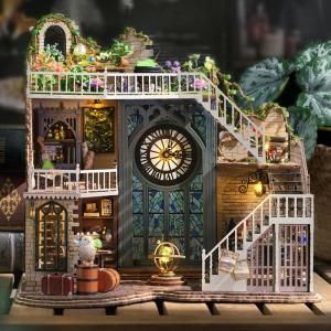 DIY Magic Wand Shop LED Wooden Miniature Dollhouse