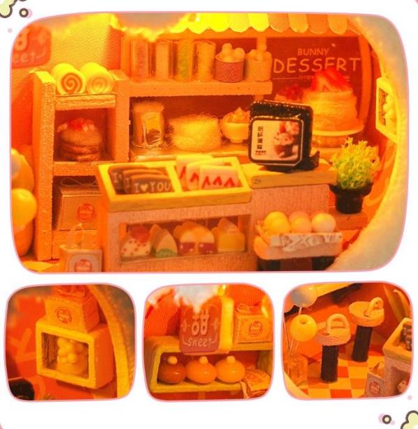 Small Creative Kawaii DIY Plush Miniature Dollhouse