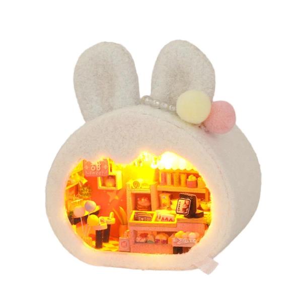 Small Creative Kawaii DIY Plush Miniature Dollhouse