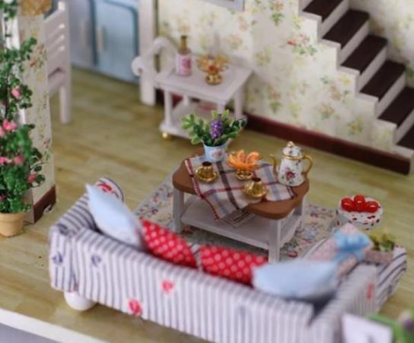 DIY Wooden Amsterdam Village Music Miniature Dollhouse