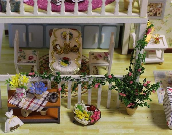 DIY Wooden Amsterdam Village Music Miniature Dollhouse