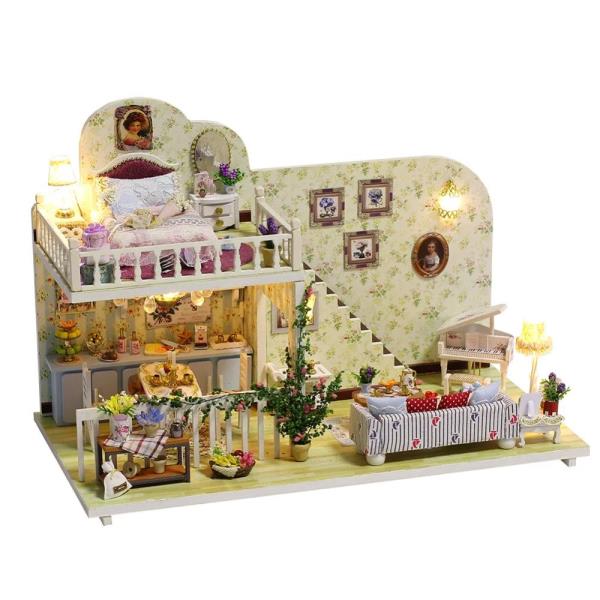 DIY Wooden Amsterdam Village Music Miniature Dollhouse