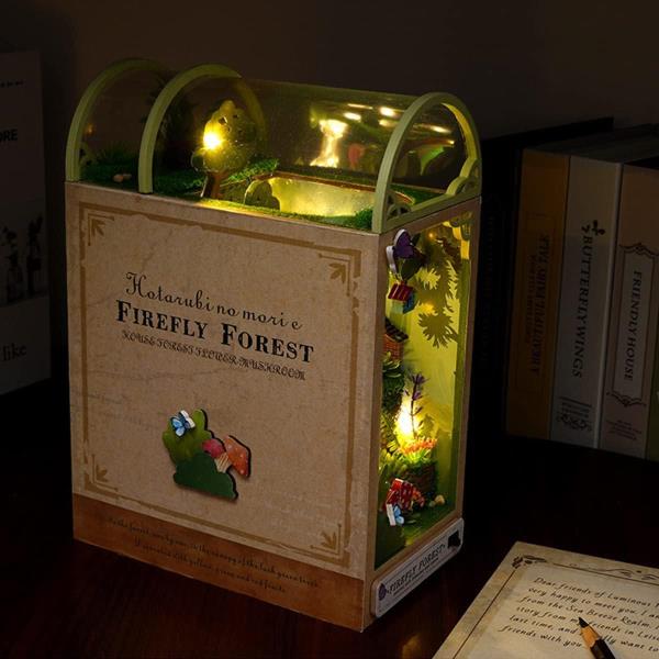 Creative Firefly Forest DIY Bookend Miniature Dollhouse